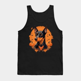 Doberman Pinsher Dog Pumpkin Halloween Costume Tank Top